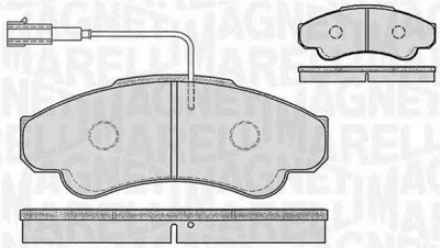 MAGNETI MARELLI 363916060187 -  Комплект тормозных колодок, дисковый тормоз